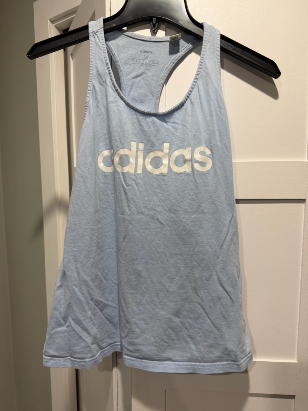 adidas Light Blue Racerback Workout Tank